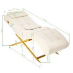 Kosmetologinis krėslas Sillon Umbra, white and gold - Image 6