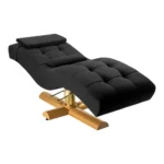Kosmetologinis krėslas Sillon Corona, black and gold